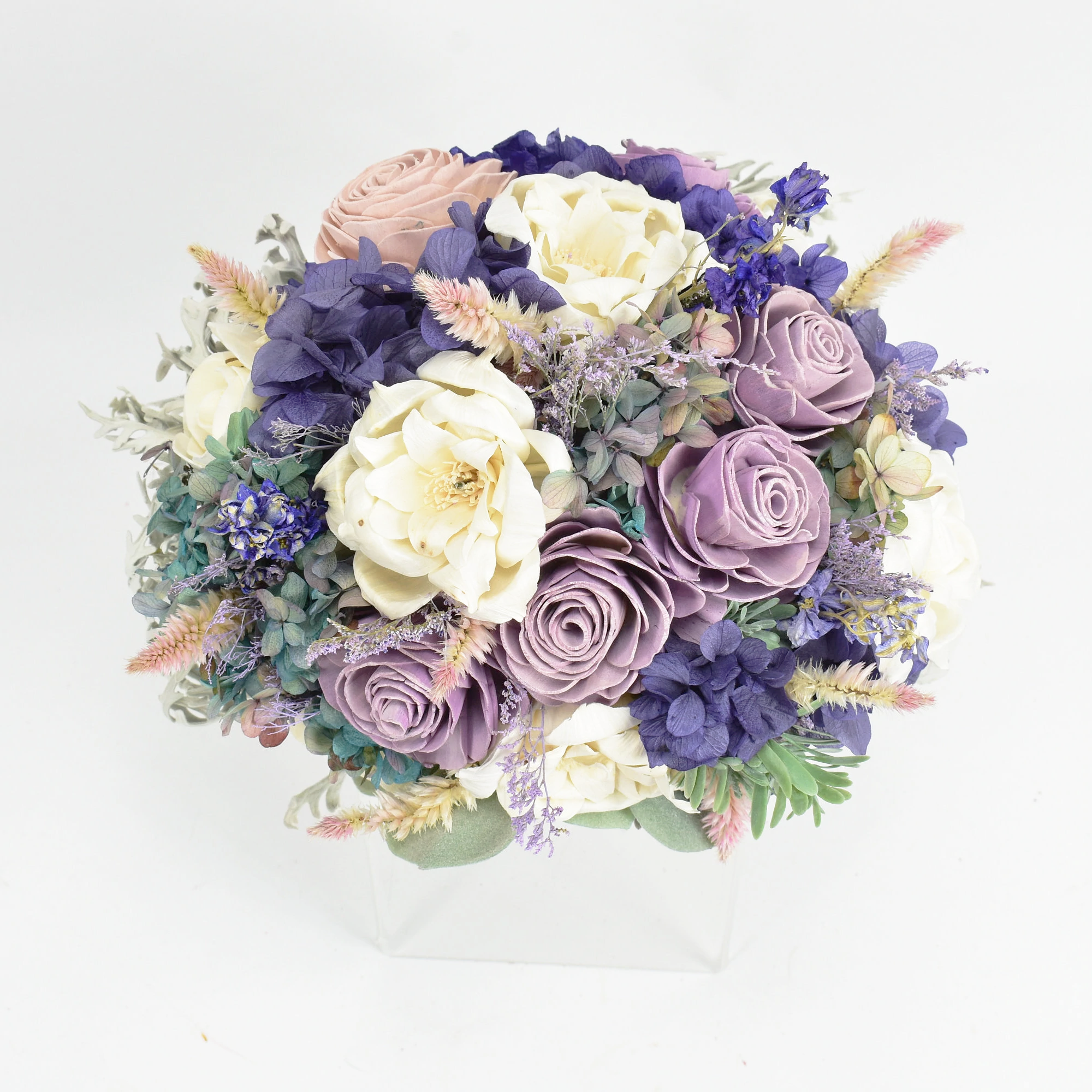 Black Tie Affair Wood Flower Bouquet – Woodland Flower Co