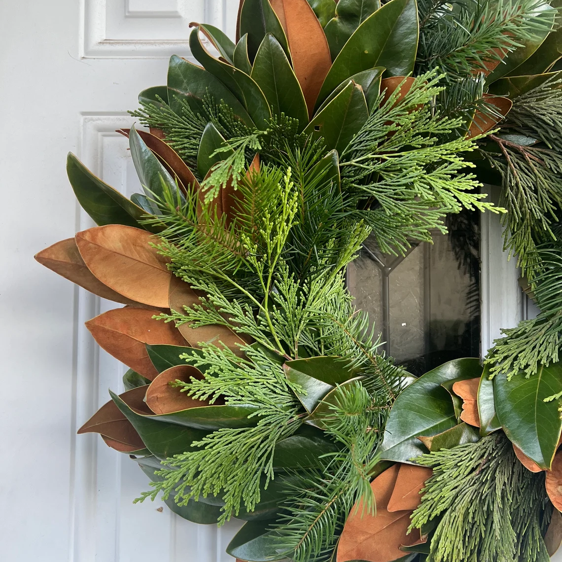 Fresh Magnolia, Cedar, and Fir Wreath