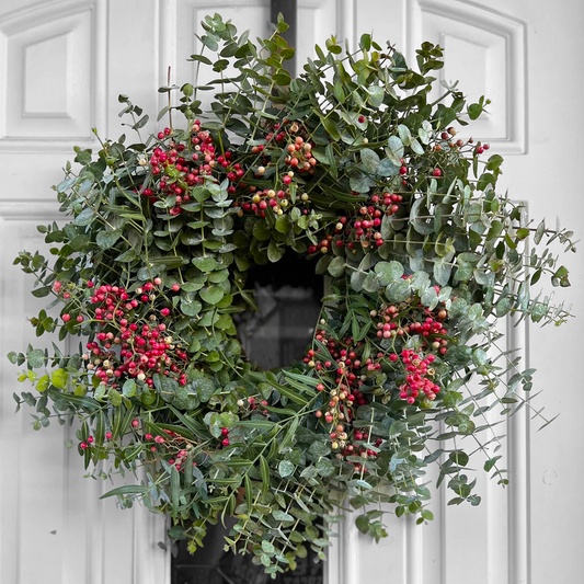 Spiral Eucalyptus and Pepperberry Wreath