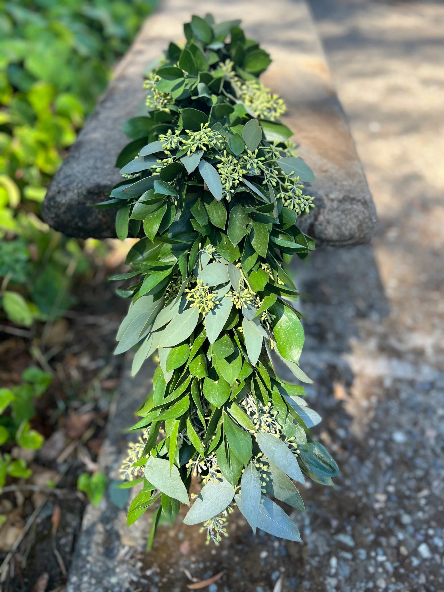 Fresh Seeded Eucalyptus and Ruscus Garland