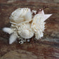 Peaches N Creme Wood Flower Corsage